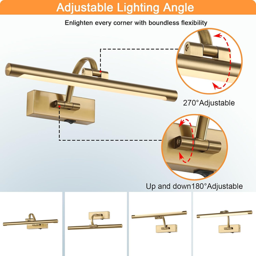 Wireless Picture Lights for Wall Rechargeable, Battery Operated Art Light for Pa - Picture 4 of 12