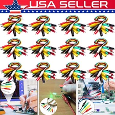 LOT Metered Color Insulating Test Lead Cable Set Double Ended Alligator Clips US