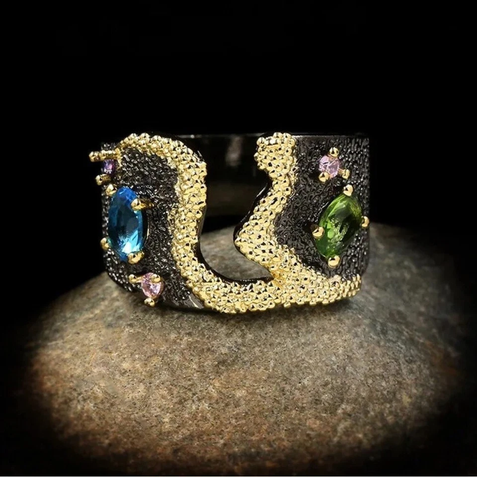 Anillo Art Deco de Plata 925 Hecho a Mano Foto 4 de 4