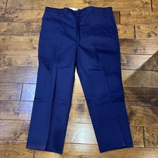 Red Kap Blue Size 46 measure 45 X 27 Flat Front Uniform/Work Pants