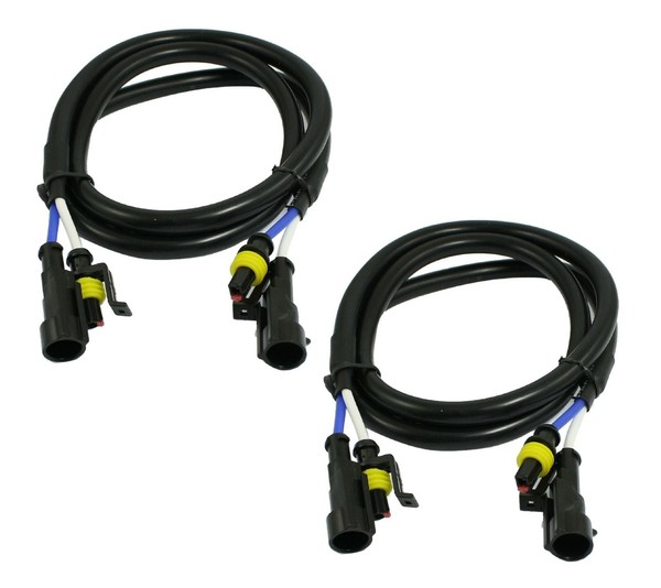 Hid VerläNgerung Draht 100CM 9005 Zwei Gurt Kopf Licht Hoch TräGer Stecker-image
