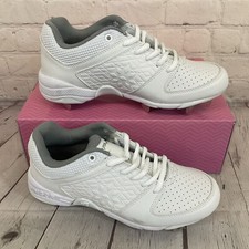 RIP-IT RIPDIS-WW-060 Women's Metal Softball Cleats White Grey Purple US 6