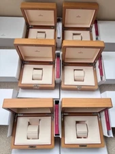 1 BOX OMEGA Wooden Watch Box With Travel Red Cube Box