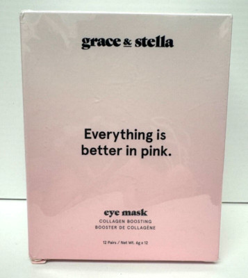 Grace & Stella 12 Pairs Everything Is Better In Pink Collagen Boosting Eye Masks