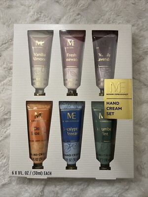 Modern Expressions Hand Cream Gift Set 6 Piece Vanilla, Rosewater,Citrus, Breeze