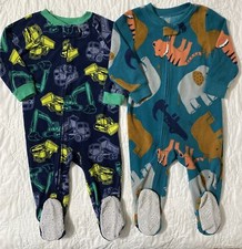 Lot of 2 Just one you by Carter's Footed Fleece Blanket Sleeper Pajama, 18 Month