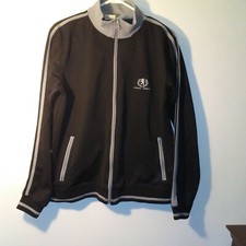 Stray Urban sweater jacket Medium full zip dark blue 2 front side zip pockets.