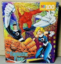 Vintage 1996 Marvel Comics Fantastic Four Holo-Foil Puzzle 100 PC MB Complete