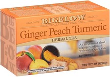 Bigelow Ginger Peach Turmeric Herbal Tea - 18 tea bags