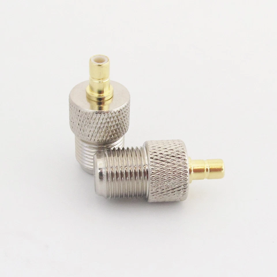 4pcs Gold SMB Male to Nickel F Type F Female Straight RF Adapter Connector - Image 4 of 4