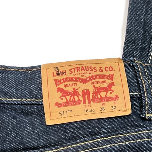 Levis 511 Slim Straight Jeans Dark Blue Sz 16 Reg 28 x 30 New NWT Boys Youth - Picture 12 of 12