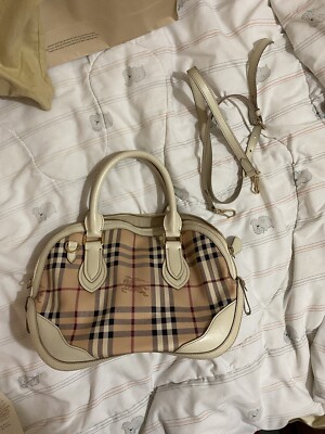 Burberry LL Sm Orchard M White Bag, VINTAGE | eBay