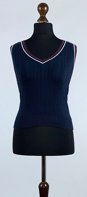 GANT Waistcoat Sweater Jumper Cotton Women's Size XS