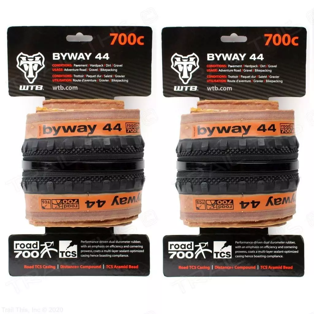 2 Pack WTB Byway 44 700 x 44 TCS Tubeless Bicycle Tire Fast