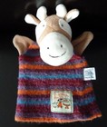 914.* DOUDOU MARIONNETTE MOULIN ROTY LA GRANDE FAMILLE VACHE BEIGE TRICOT TTBE