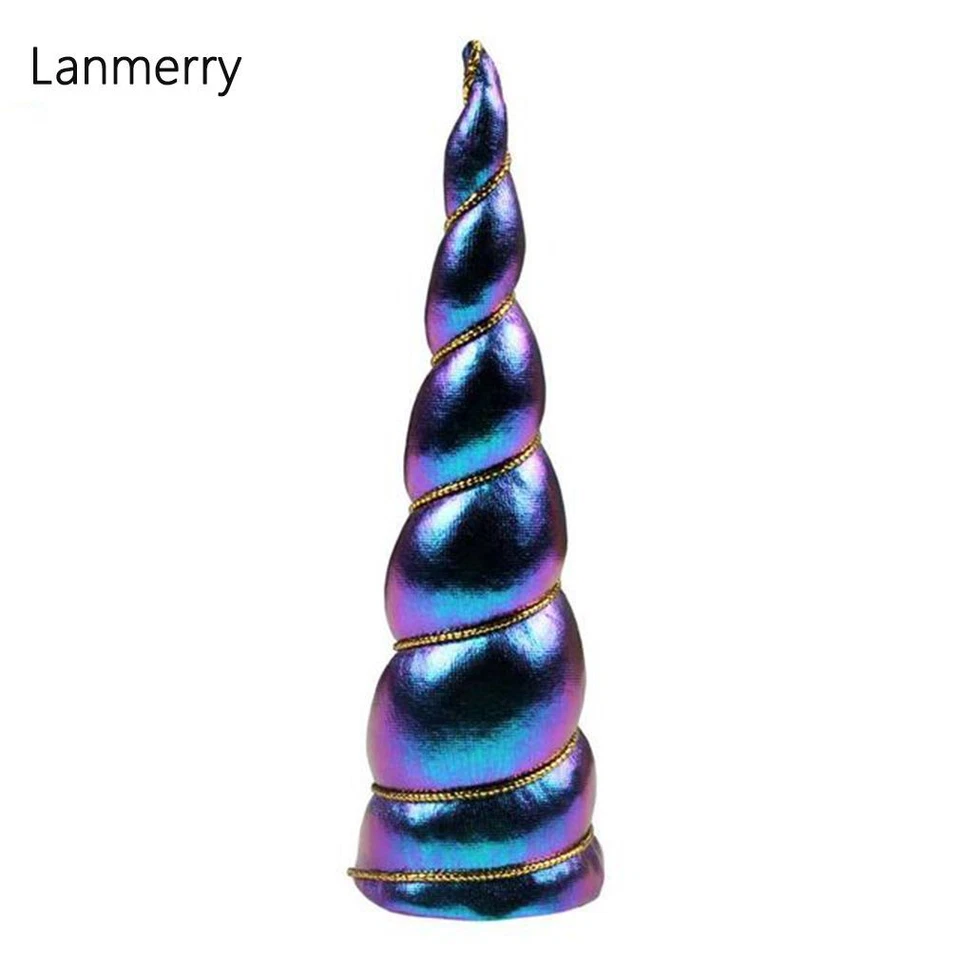 Cuerno de unicornio brillante-para niños fiesta hágalo usted mismo cosplay festival diademas 5"" 10 piezas Foto 4 de 4