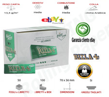 Rizla Cartine GREEN Verdi Corte Rolling Papers 50 Libretti