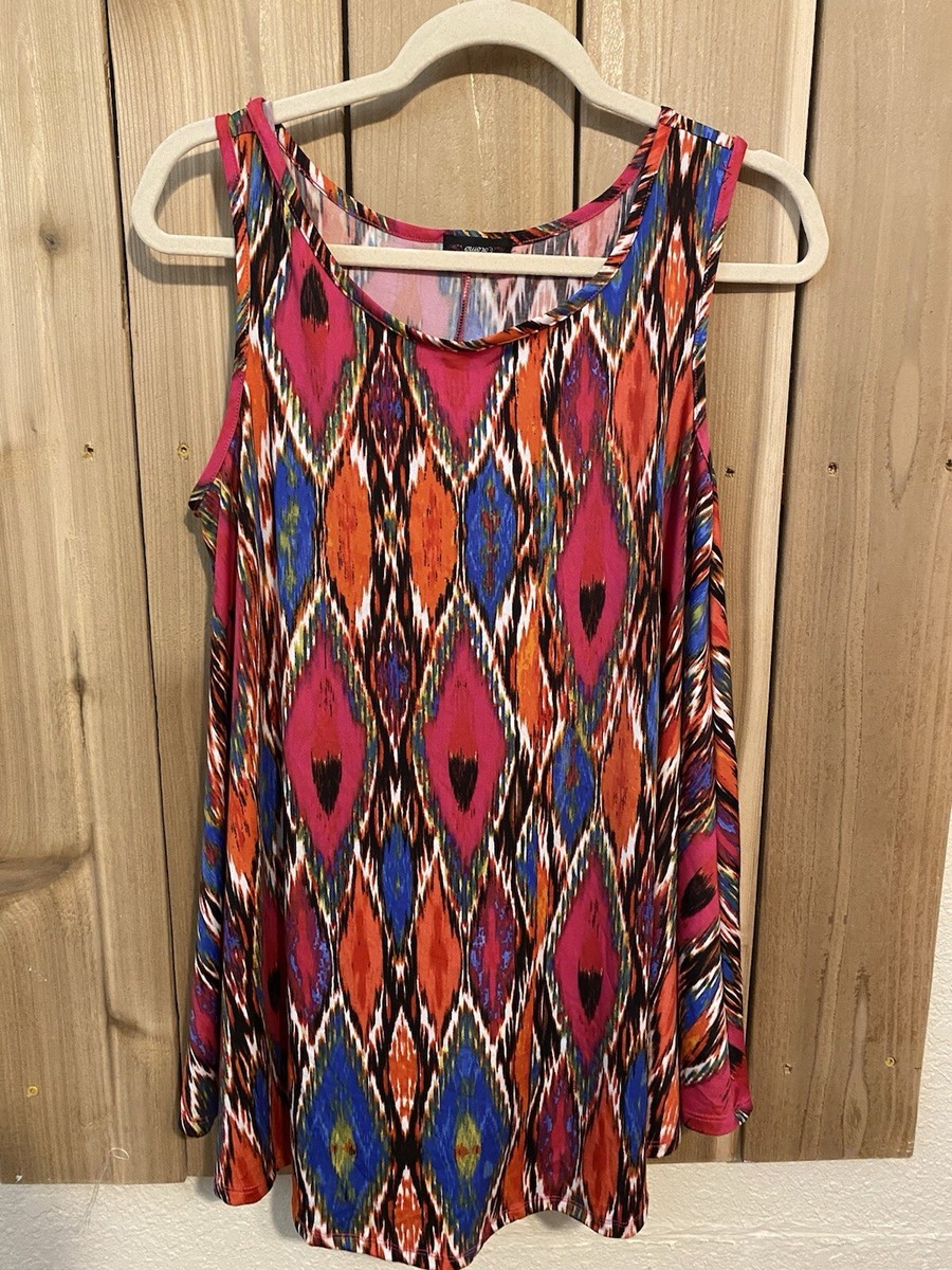 ＊cocomo*♡  CoComo Multicolor Sleeveless Top Size L NWOT | eBay