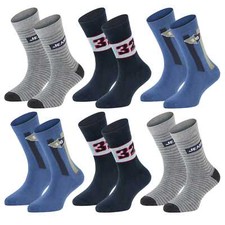 6 Paar Kindersocken Jeans Motiv Socken Antiloch-Garantie für Jungen & Mädchen