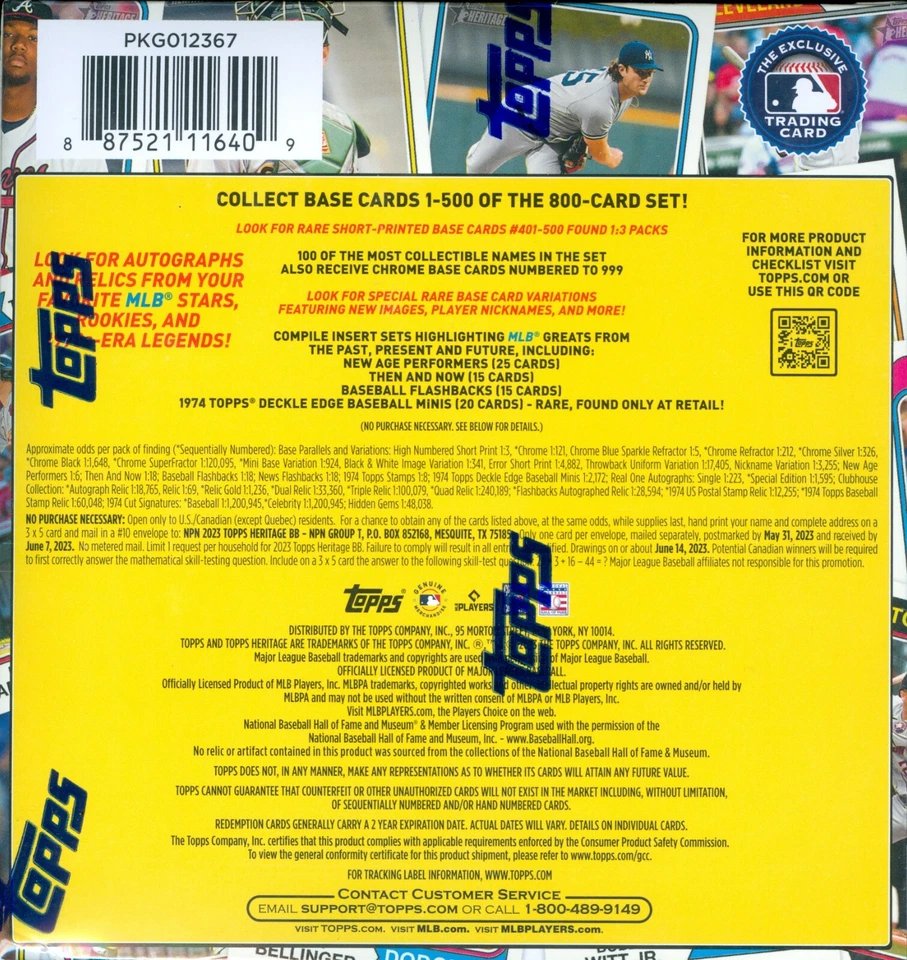 2023 Topps Heritage Baseball Factory Sealed Mega Box - Image 2 of 2