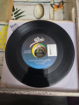 DAVE ALVIN - EVERY NIGHT ABOUT THIS TIME  EPIC PROMO 45 RPM 1986 VG 
