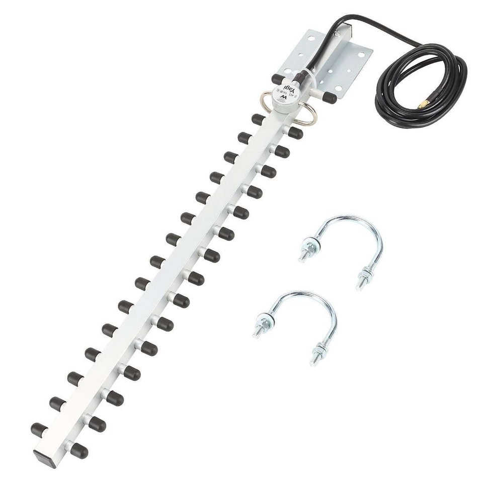 Antenna WiFi Direzionale 2.4GHz 25dBi Con Cavo RP-SMA 1,5m - Yagi Per Router E Modem, Portata Estesa - 6