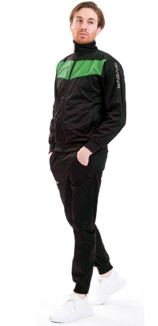 Givova Visa Tuta da Ginnastica per Uomo - Taglia L, Nero/Verde (TR018-1310)  | Acquisti Online su eBay