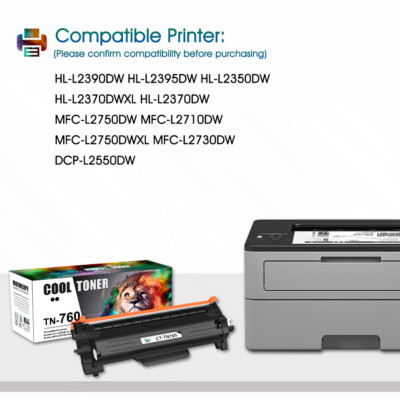 FAINCA TN760 Toner Cartridge for Brother Printers FAINCA TN760 Toner Cartridge for Brother Printers