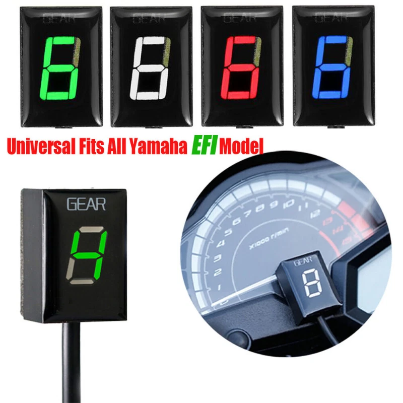 For Yamaha YZF-R6 6S FZ1 FZ6 FZ8 FJR1300 XJ6 Motorcycle Gear Indicator Blue LED - Image 2 of 4