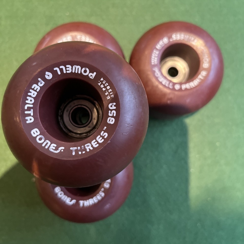 Vintage 1980s Bones threes wheels and bearings. eBay