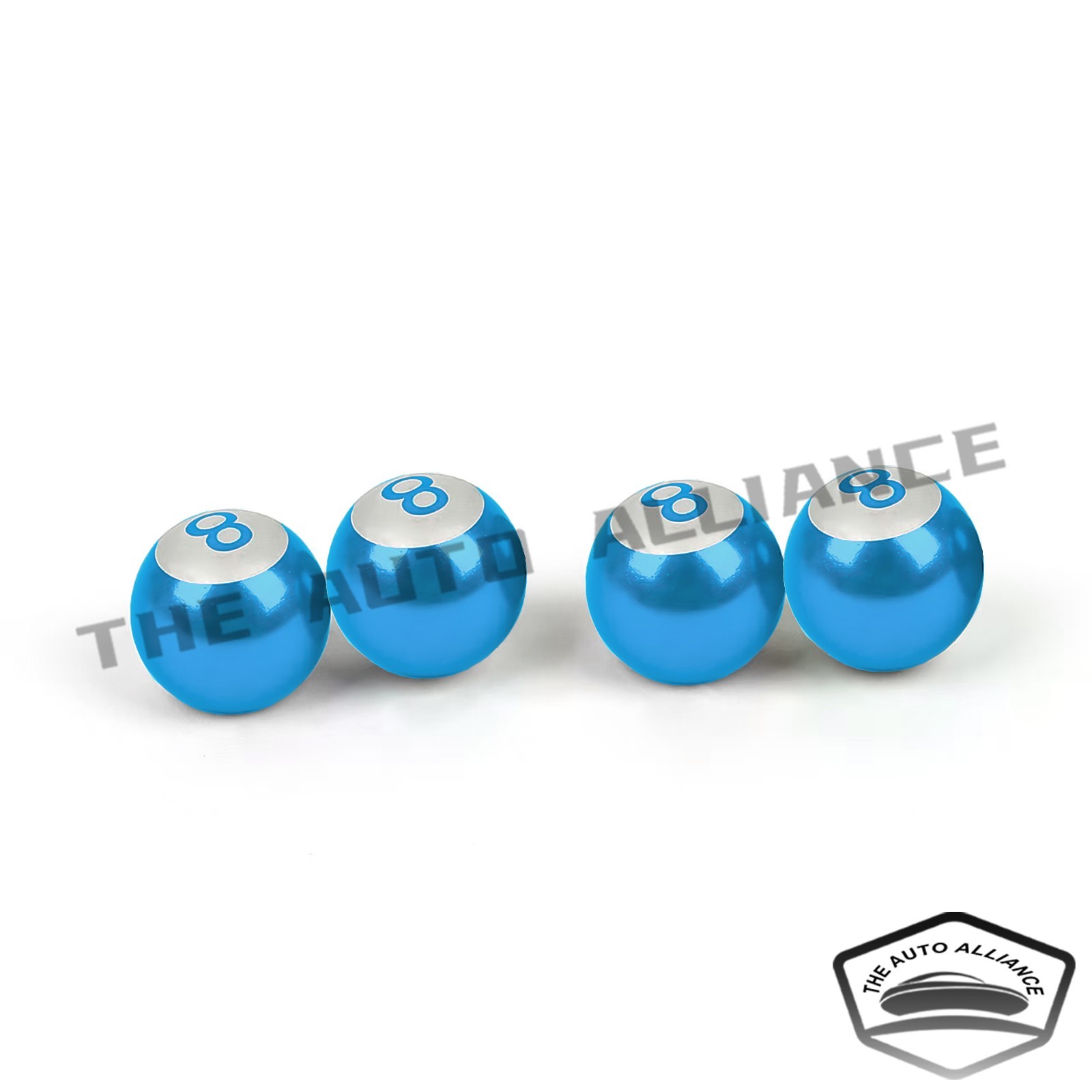 Set of 4 Tire Wheel Valve Stem Caps Hot Rat Rod Bike Car Truck- 8 ball pool