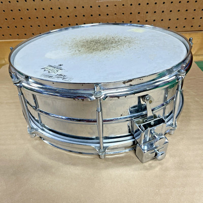 Snare Drum Super Sensitive 5x14 Metal Shell 8-Lug Free Floater Unbranded Vintage