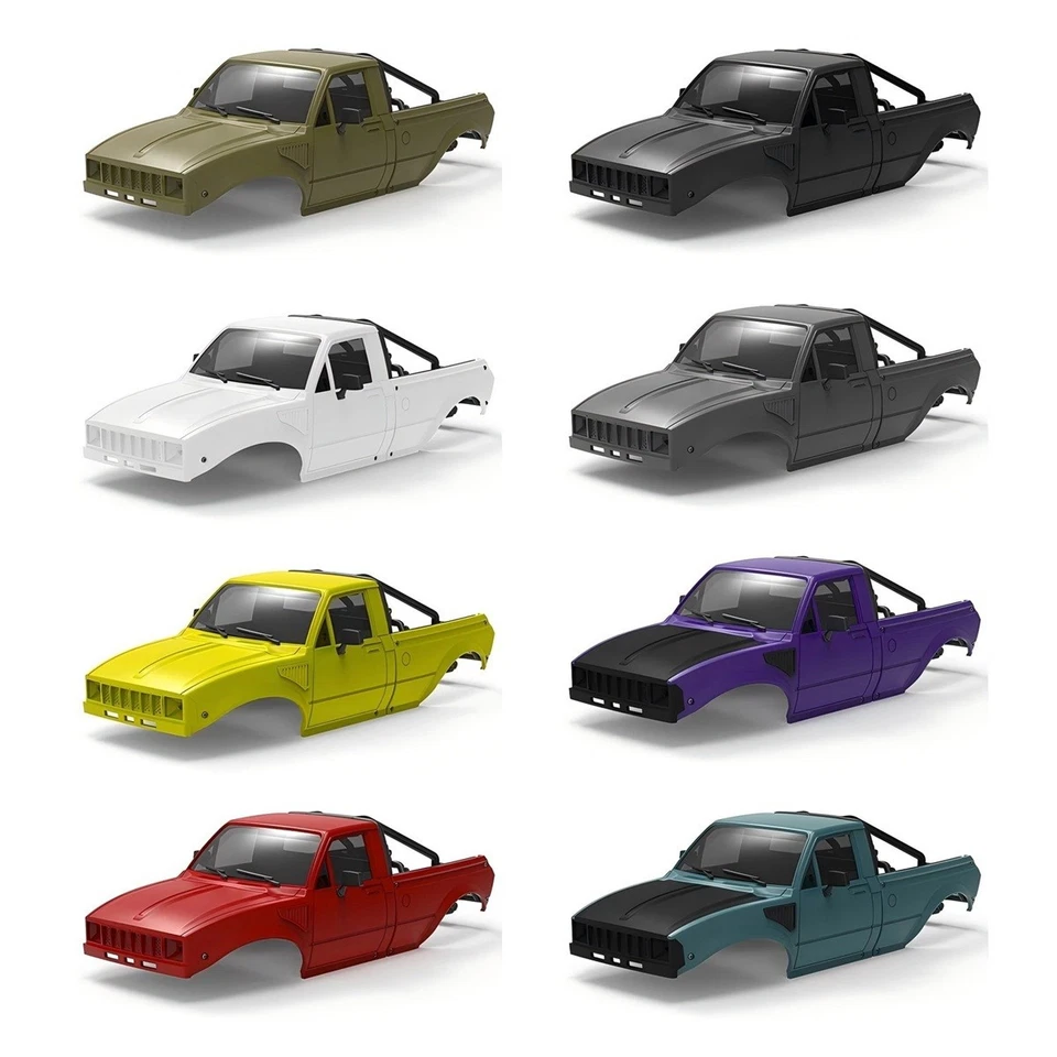 133mm Wheelbase Pickup Hard Body Shell for 1/24 RC Crawler Axial SCX24 Upgrade - Image 3 of 4