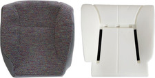 Cloth Mist Gray Driver Side Bottom and Foam Cushion Replacement Seat Cover Compa
