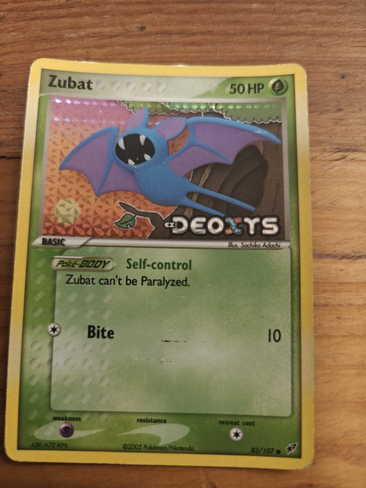 Zubat 83/107 Reverse Holo Deoxys Common Pokemon TCG
