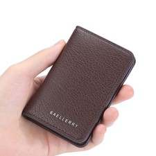 Front Pocket Minimalist Card Case Slim Wallet for Men Women Bifold Leather Purse