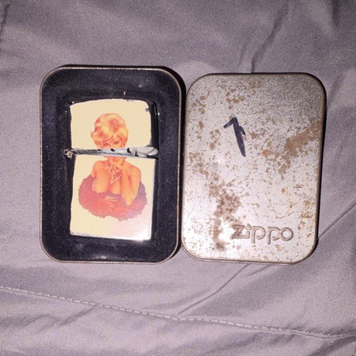 Zippo Pinup Girl Lighter with Original Tin and Guarantee Playboy & Pinups Theme