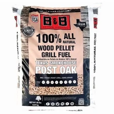 Post Oak Wood Smoking Pellets for Grills and Smokers 20 lb Natural BBQ Fuel