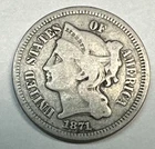 1871-P Three Cent Nickel — photo from another recent sale