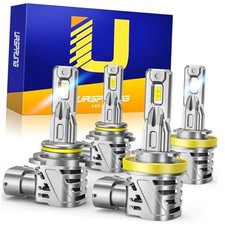 H11 9005 Light Bulbs Combo, 800 52000LM Super Bright, 1:1 Mini Size H11 9005