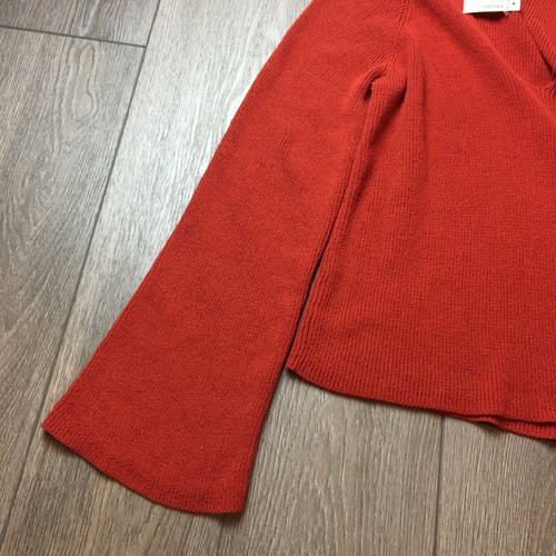 NWT Madewell Flared-Sleeve V-Neck Sweater Size XL Burnt Orange - Picture 7 of 10