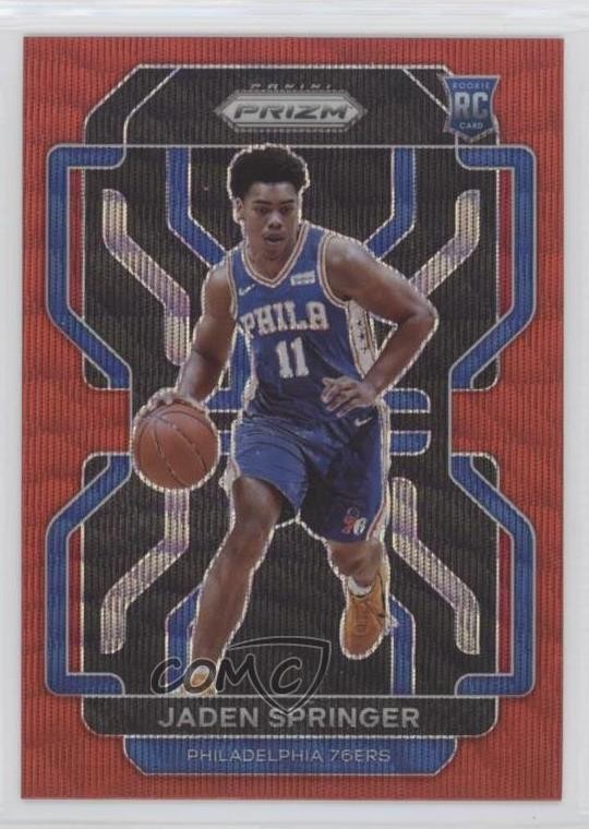 2021-22 Panini Prizm Ruby Wave Prizm Jaden Springer #317 6l7