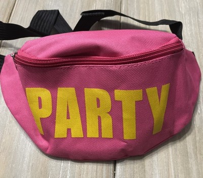 PARTY Nylon Fanny Pack Waist Bag Pink Satchel Bright & 80 s Night Accessories