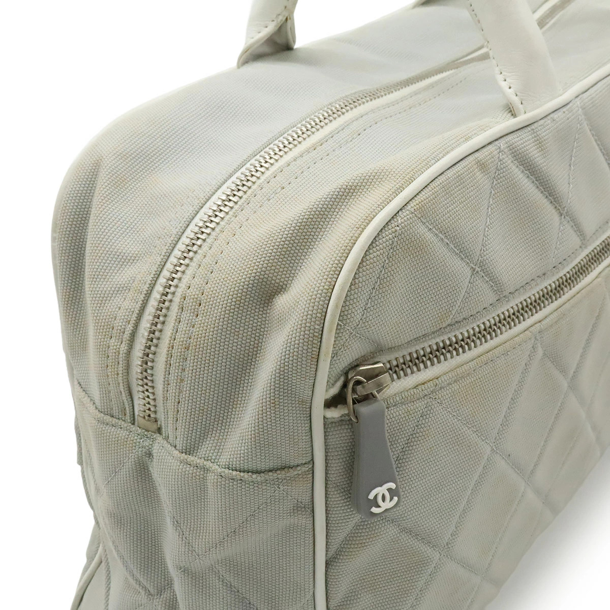 Chanel Sport Line Matelasse Logo Handbag Mini Boston Bag Canvas *Fwx8314 thumbnail 7