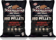 Bear Mountain BBQ Premium All Natural Mesquite Smoker Wood Chip Pellets for Outd