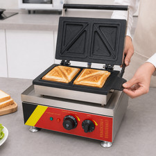 Commercial Sandwich Maker Toast Grill Machine Waffle Panini Press Breakfast Make