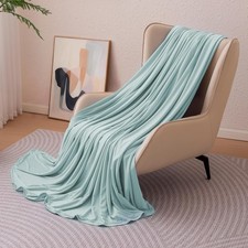 Cooling Blanket for Hot Sleepers, Reversible Lightweight Thin Throw Blanket for