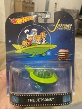 2017 HOT WHEELS THE JETSONS GREEN SPACE CAPSULE CAR METAL/METAL - NEW IN PACKAGE