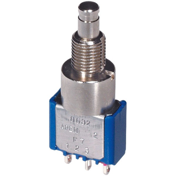 APEM Pushbutton Switch, 2-pole, 250V AC 3A