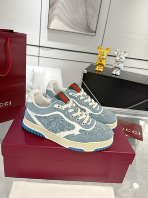  Gucci Re-Web Men's Blue/White sport shoes